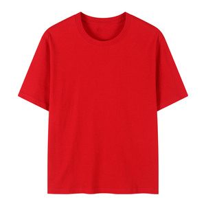 OEM Custom Logo Embroidery 220g 100% Cotton Light Fitness Neck Short Sleeve <b>T</b>-<b>Shirt</b> Solid Color Printed Design Knitted Fabric - Product Image 5