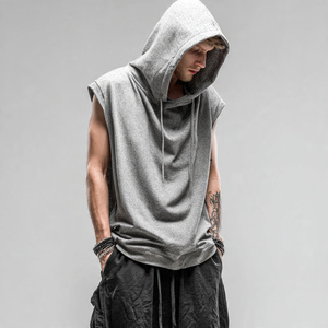 Sudadera sin Mangas Holgada para Hombre, Camiseta Deportiva con Capucha, Sudadera sin Mangas Holgada y Ajustada para Hombre - Product Image 2