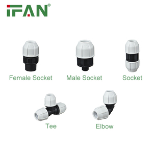 IFAN nhà máy bán hàng trực tiếp giá đen ánh sáng màu xám thẳng phụ kiện đường ống tròn phụ kiện đường ống nhựa PE phụ kiện đường ống - Product Image 2