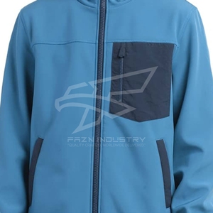 Professionnel fabriqué Slim Fit Softshell veste tenue décontracté utilisation en plein air hommes Softshell couleurs contrastées pour les vestes pour hommes - Product Image 4