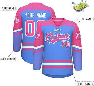 ชุดเครื่องแบบฮ็อกกี้น้ำแข็งออกแบบได้ตามต้องการเสื้อเจอร์ซีย์แห้งเร็วและกางเกงสำหรับทีมชายหญิงชุดกีฬา - Product Image 2