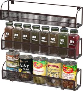 Comptoir étagère à épices en métal organisateur de boîte à épices accessoires de cuisine modernes support de rangement élégant pour organisateur d'épices cuisine - Product Image 5