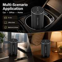 Diffuseur d'arômes pour voiture, porte-gobelet, désodorisant, 3 modes réglables, démarrage/arrêt automatique, réservoir d'huile visible, rechargeable par Type-C