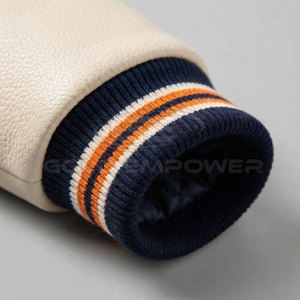Veste universitaire pour homme en chenille brodée avec manches en cuir et patchs en chenille – Vente en gros fabricant - Product Image 6