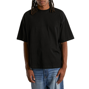 T-shirt en tricot surdimensionné de luxe pour homme, haute qualité, 100% coton, design ample personnalisé, lourd, respirant, coupe ample pour homme - Product Image 2