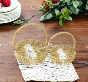 ตะกร้าใส่ของอเนกประสงค์ทำจากไม้ไผ่เป็นมิตรกับสิ่งแวดล้อมตะกร้าหวายอเนกประสงค์สำหรับเก็บของใช้เป็นของขวัญ - Product Image 5