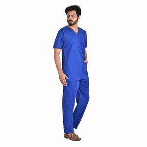 Trajes médicos de algodón para hombres, uniformes médicos hechos a medida, conjuntos de uniformes médicos de hospital con bolsillos - Product Image 4