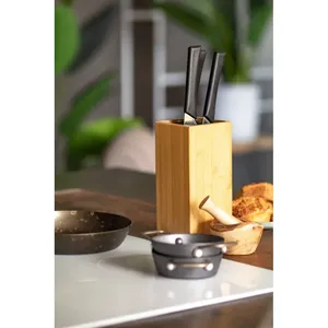 Blocco Portacoltelli Santoku in Bambù Personalizzato di Alta Qualità e Sacchetti Arrotolabili per Prodotti - Product Image 3