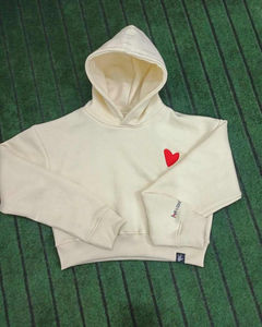 เสื้อฮู้ดดี้พิมพ์ลายพัฟฟ์หลากสีแบบยูนิเซ็กซ์ ดีไซน์ปักลาย ผ้าคอตตอนเนื้อหนา ทรงโอเวอร์ไซส์ ไหล่ตก สำหรับฤดูหนาว - Product Image 2