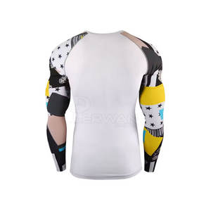 Nouveau design pour hommes, T-shirt de fitness respirant à manches longues en Spandex/Polyester 220g, service OEM pour la vente en ligne - Product Image 2