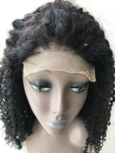 Peluca de cabello humano rizado con cierre de encaje para mujeres negras, pelo peruano virgen de buena calidad, 4x4, Hd, venta al por mayor - Product Image 2