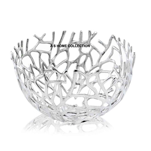 Nuts Fruits Bowl Decor Vintage Polished Silver Metal Dish Platter <b>Table</b> Bowls Stand Designer Base Serving Home Wedding <b>Party</b> - Product Image 3