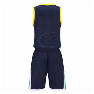 Uniforme de basket-ball en polyester respirant avec logo personnalisé, adapté aux matchs d'équipe, aux entraînements et aux matchs professionnels - Product Image 3
