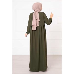 เดรสแขนกุดสีกากีสไตล์หรูหราอเนกประสงค์ปรับแต่งได้ยาวถึงเข่าไซส์ใหญ่พิเศษสำหรับวันคลับริมชายหาดฤดูร้อน - Product Image 2