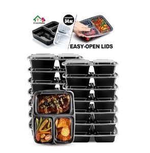 Fiambrera de plástico de 3 capas al por mayor de calidad superior, fiambrera de embalaje de alimentos, fiambrera para llevar, fiambrera desechable segura para microondas, - Product Image 6