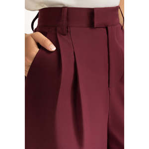 Pantalon cargo femme coupe large WM-TRC-WS25-009 en crêpe, taille élastique, délavage coloré, taille XL, effet froissé, style formel - Product Image 3