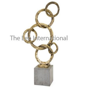 รูปปั้นเรขาคณิตสไตล์ยุโรปสุดหรู งานประติมากรรมลวดลายสร้างสรรค์สำหรับตกแต่งห้องนั่งเล่น งานฝีมือศิลปะ - Product Image 1