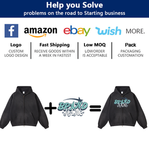 เสื้อฮู้ดดี้คุณภาพสูง ล้างแบบวินเทจ สกรีนโลโก้ได้ ผลิตจากผ้าโพลีเอสเตอร์/คอตตอนฟลีซ แห้งเร็ว ระบายอากาศดี ล้างสีแบบแอซิดวอช เหมาะสำหรับใส่ในฤดูหนาว สไตล์สตรีทแวร์ - Product Image 6