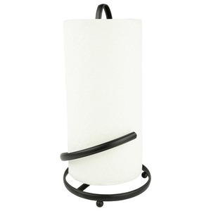 Porte-serviettes en papier de bureau en fil de spirale support de tissu en fer plat en métal noir accessoire de cuisine Vintage élégant - Product Image 6