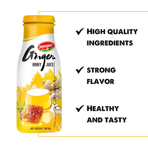 100% Jus de Gingembre et Miel Jojonavi Échantillon Gratuit 180ml Fabricant Fournisseur en Gros Marque Privée OEM ODM HALAL KOSHER ISO - Product Image 3