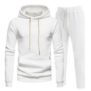 Chándal deportivo de 2 piezas a la moda Hip Hop para hombre, chaqueta con cremallera para gimnasio de invierno transpirable de secado rápido, pantalones, conjunto de entrenamiento de primavera sólido - Product Image 3