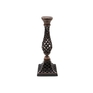 Portavelas cónico de Metal de diseño único, acabado plateado para el hogar, boda, Navidad, decoración de mesa, venta al por mayor a granel - Product Image 6