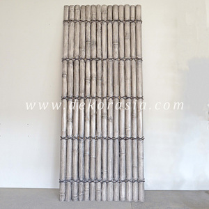 แผงรั้วไม้ไผ่ครึ่งสีสำหรับตกแต่งสวนกลางแจ้งและระแนงบังตาสำหรับใช้ในบ้าน - Product Image 3