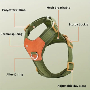 Wholesale Adjustable Mesh No-Pull <b>Dog</b> Harness Vest for Small Medium Pets Breathable Puppy Cat Walking Leash Clip - Product Image 5
