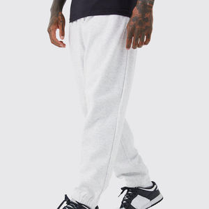 Pantalones de chándal informales personalizados de alta calidad para hombre, pantalones de chándal de gran tamaño, cintura elástica, encaje, lavado oscuro, patrón recto medio - Product Image 2