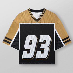 Camiseta de rugby de poliéster con estampado gráfico de transferencia de calor con mangas cortas y tela transpirable para partidos de equipos profesionales - Product Image 3