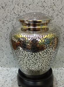 Urne de crémation en aluminium bleu ciel pour cendres humaines, urne commémorative fabricant indien L MAX B exportation - Product Image 4