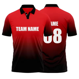 T-shirt de cricket personnalisé de haute qualité pour hommes, manches courtes, nouveau design, taille ajustée, sublimation, polo de sport, équipe de cricket - Product Image 3