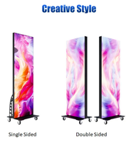 Peraga LED P1.86 dalam ruangan layar Poster colok dan Mainkan elektronik untuk iklan komersial Flip magnetik kompatibel