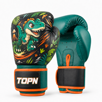 Gants de boxe pour enfants en cuir PU avec logo personnalisé, 4oz-10oz, absorbant les chocs, maille respirante, fermeture auto-agrippante, qualité officielle supérieure