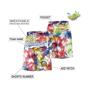 Short de basket-ball réversible personnalisé en gros uniformes de sports d'équipe imprimés par sublimation OEM ODM vendeur prix d'usine - Product Image 2
