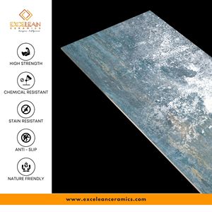 Hobart Aqua-3D papier peint décoratif Kafel matériaux de construction porcelaine sculpture bleu mat salle de bain dalle de sol 60by120 moderne - Product Image 3