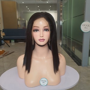 Extensions de Cheveux Humains Vierges Doubles Dessinés 14 Pouces BonePerruque Droite Longue Base Toupet Dentelle Style Vague Profonde en Vente! - Product Image 2