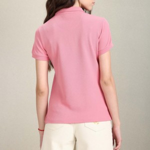 Estilo informal de manga corta personalizable para mujer, camiseta Polo de alta calidad, Jersey transpirable de secado rápido, logotipo bordado - Product Image 3