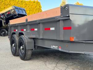 Used Hydraulic Dump Trailer Custom Construction Waste Collection Full 14FT Tandem Axle Steel Utility Heavy Duty High Capacity - Product Image 2