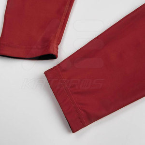 Cuissard de cyclisme pour homme, rouge, en spandex et mesh, ajusté, long, respirant, séchage rapide, avec poche - Product Image 5