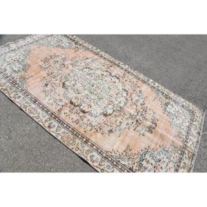 พรมขนาด 4.9x8.8 ฟุต, พรมตุรกีโบราณ, พรมขนสัตว์สีเบจไล่เฉด - Product Image 4