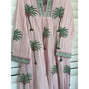 Kaftan de plage marocain vert palmier, élégant cache-maillot de bain - Product Image 5