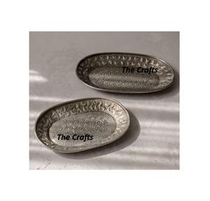 Ensemble de deux plateaux de service galvanisés de taille et de forme personnalisées à prix raisonnable - Product Image 1