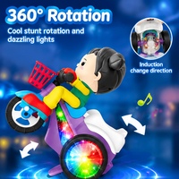 Enfants Puzzle drôle jeu interactif cadeau jouets B/O électrique cascadeur Cool Tricycle voiture jouets garçons et filles deux mixtes pour les enfants