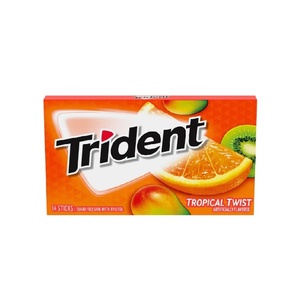 High Quality Tridentt Tropical Twist <b>Gum</b> Fruity Chewing <b>Gum</b> With Long Lasting Flavor Perfect For Retail And Wholesale - Product Image 1