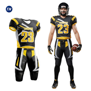 Uniformes de Fútbol Americano Personalizados al por Mayor, Impresos por Transferencia de Calor, Transpirables, Tallas Grandes, Duraderos, de Secado Rápido, 100% Resistentes - Product Image 1
