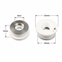 Anneau en céramique haute précision D32 H12 avec support de buse pour machine de découpe à fibre WSX/BOCI/Raytools, coupe lisse sans scories, ISO