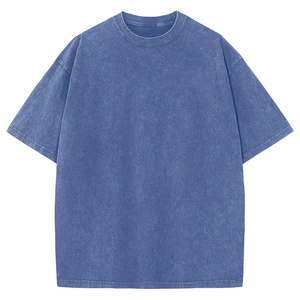 เสื้อยืดวินเทจสำหรับผู้ชายฟอกสีผ้าฝ้าย100% ซักเป็นกรดเสื้อยืดแขนสั้นสำหรับผู้ชาย - Product Image 1