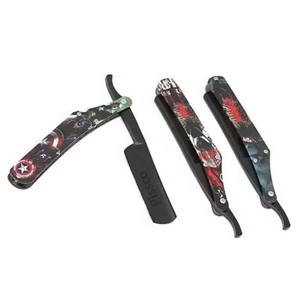 Navaja de Afeitar Plegable de Acero Inoxidable para Barba, Cejas y Cabello, Herramienta Profesional de Barbería, Maquinilla de Afeitar de Filo Recto - Product Image 1