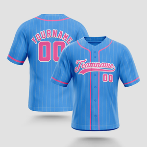 Maillot de baseball respirant à coupe flexible Conception légère à séchage rapide Noms d'équipe personnalisés Logos Vêtements de sport personnalisés - Product Image 3